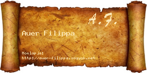 Auer Filippa névjegykártya